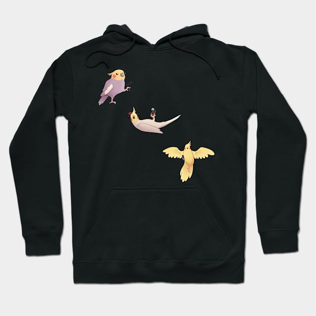 Birds with Guns Hoodie by OneSmolArtist